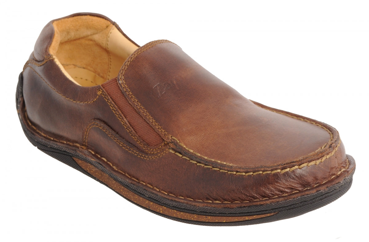 Tan Leather Men Slip on