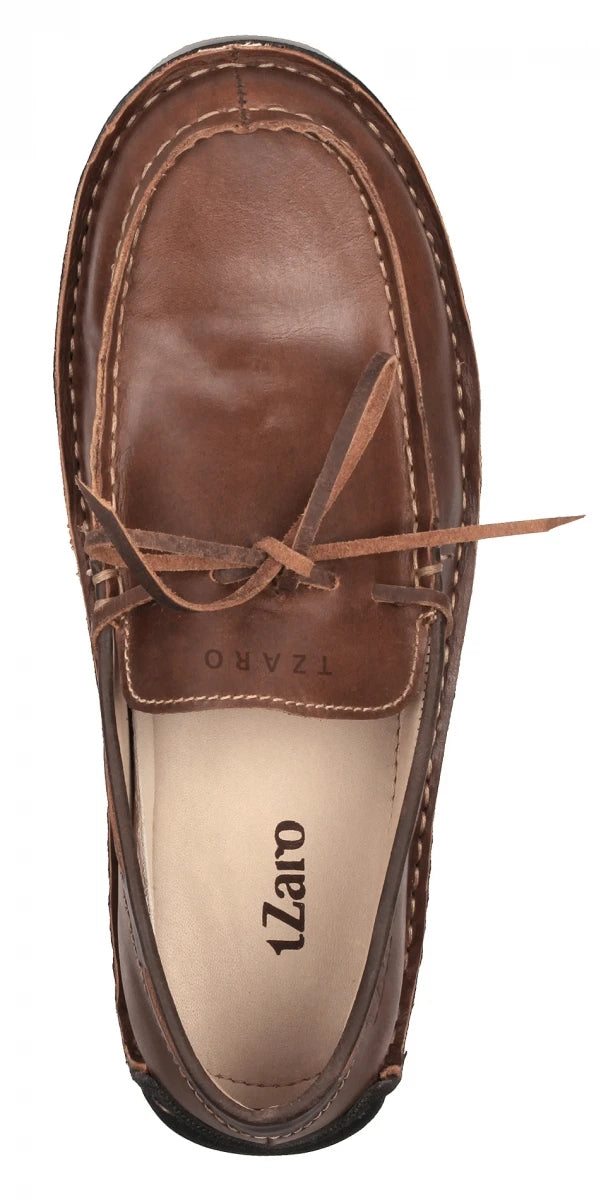 Pure Leather Stitch Down Boat Shoe - Fredo, DM5506BRWNOP