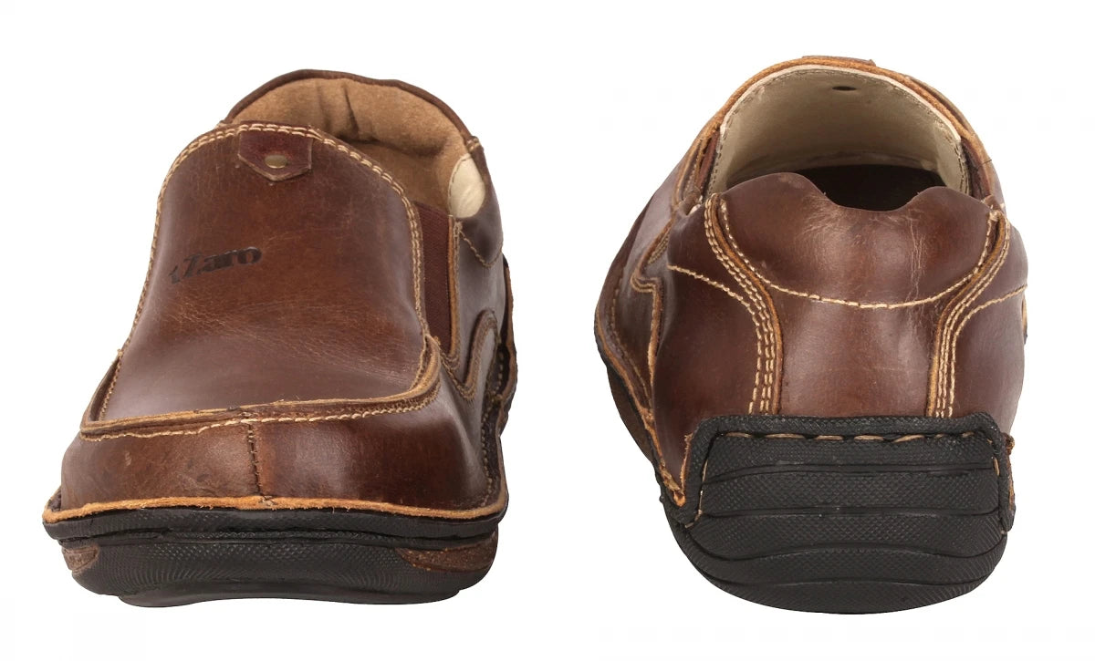 Pure Leather Dark Brown Classic Slip-on Shoes - Dr. Watson, DM5506ODNWOP