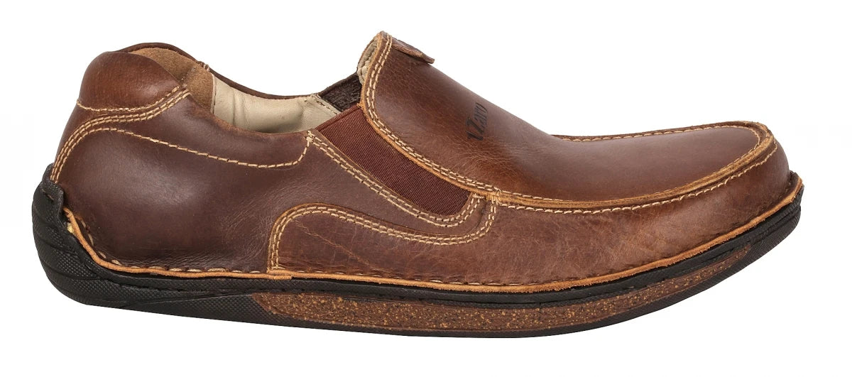 Pure Leather Dark Brown Classic Slip-on Shoes - Dr. Watson, DM5506ODNWOP