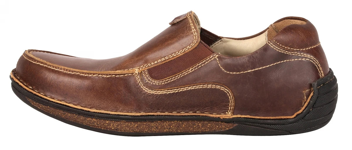 Pure Leather Dark Brown Classic Slip-on Shoes - Dr. Watson, DM5506ODNWOP