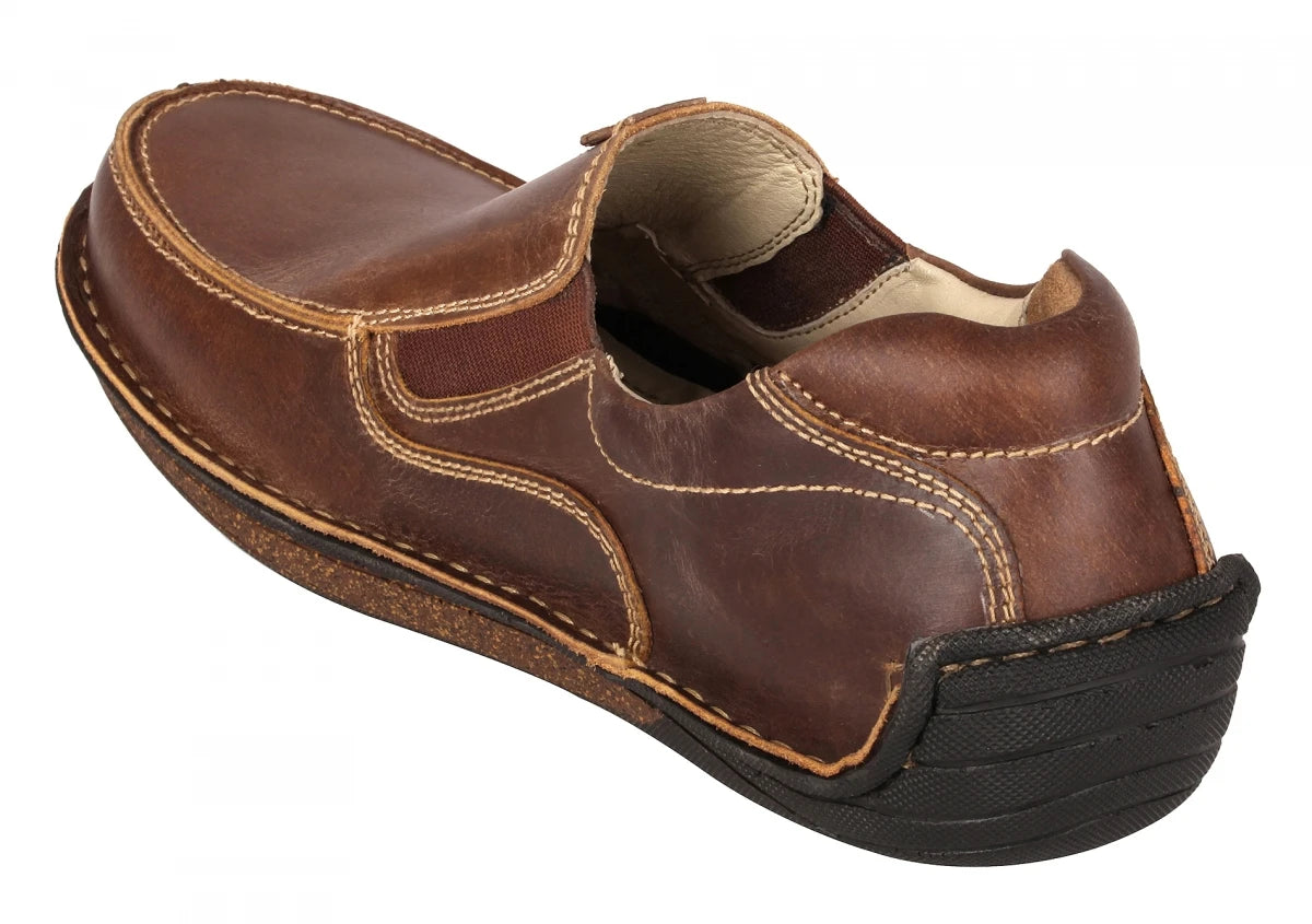 Pure Leather Dark Brown Classic Slip-on Shoes - Dr. Watson, DM5506ODNWOP