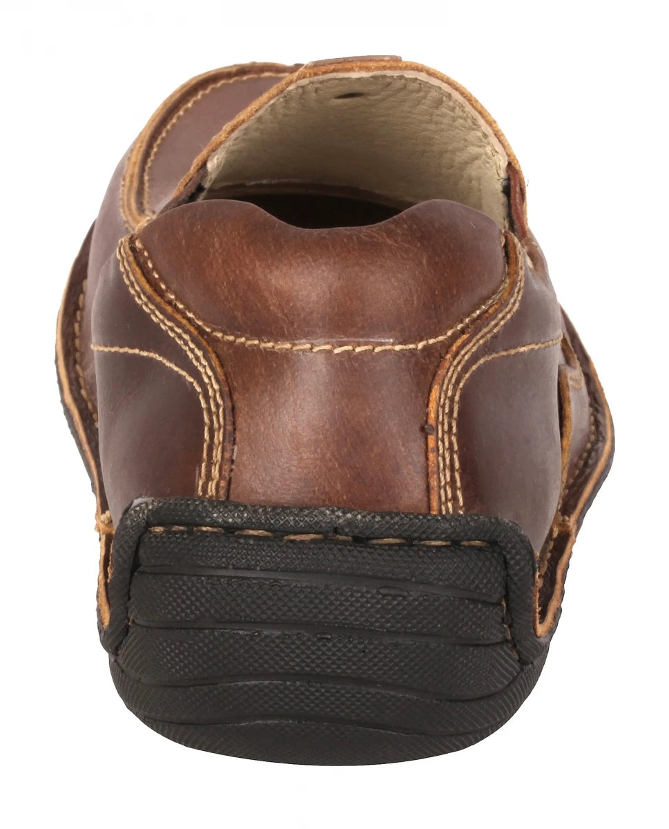 Pure Leather Dark Brown Classic Slip-on Shoes - Dr. Watson, DM5506ODNWOP