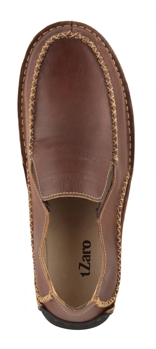 Pure Leather Brown Slip-on Shoes - Beaver, DM5507BRWBT