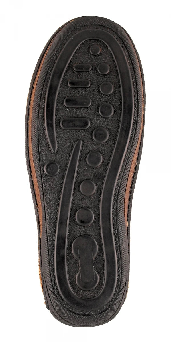 Pure Leather Brown Slip-on Shoes - Beaver, DM5507BRWBT