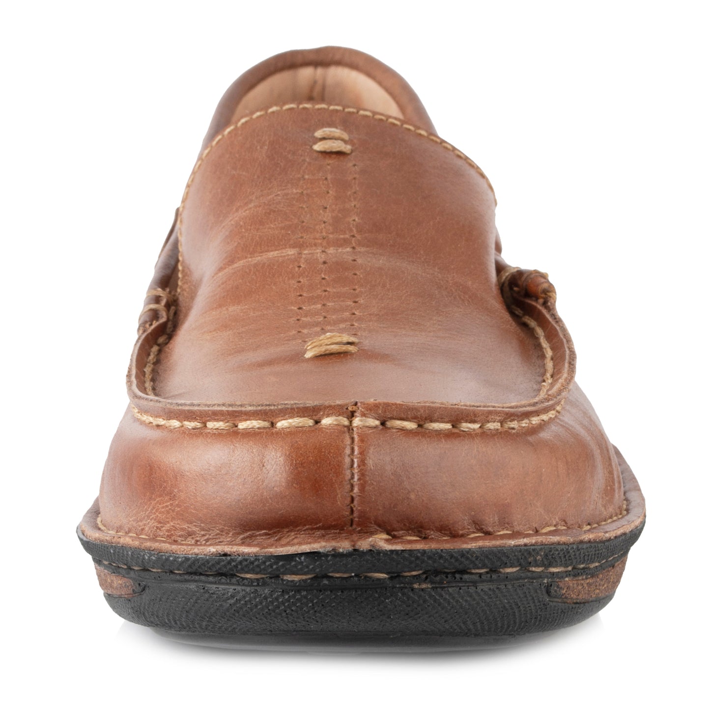 Pure Leather Stitch Down Boat Shoe - Columbus, DM5508YLSOL