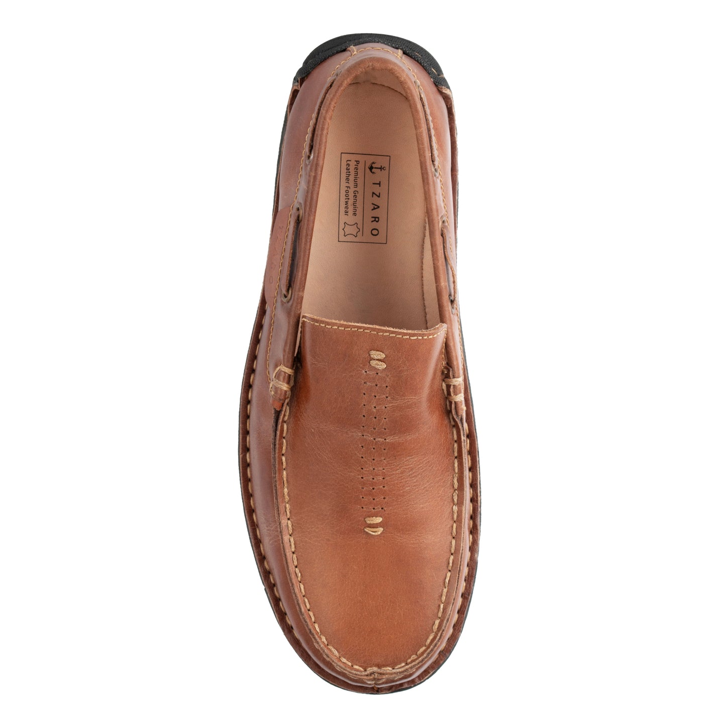 Pure Leather Stitch Down Boat Shoe - Columbus, DM5508YLSOL
