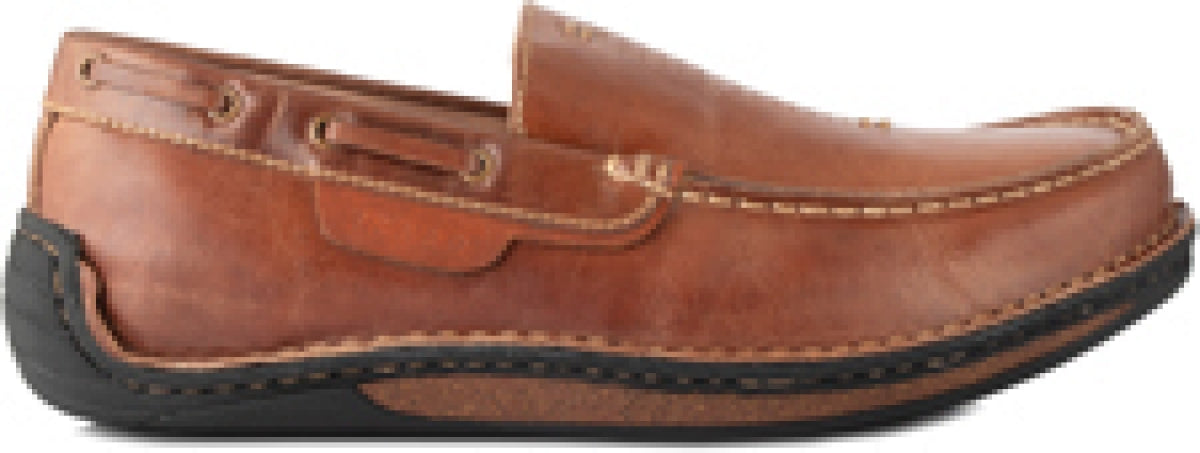 Pure Leather Stitch Down Boat Shoe - Columbus, DM5508YLSOL
