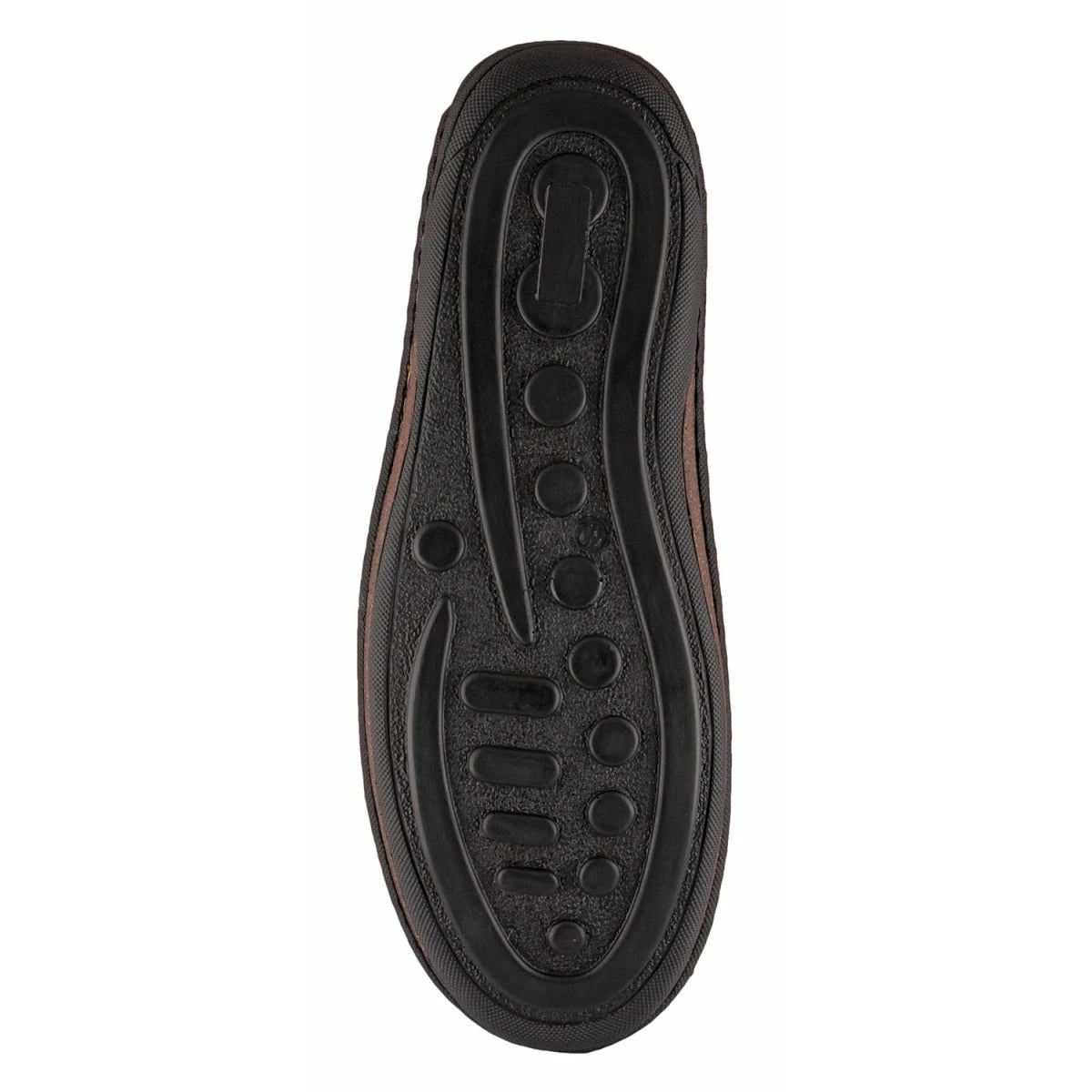 Pure Leather Brown & Black Stitch Down Boat Shoe - Bravia, DM5519BLOP