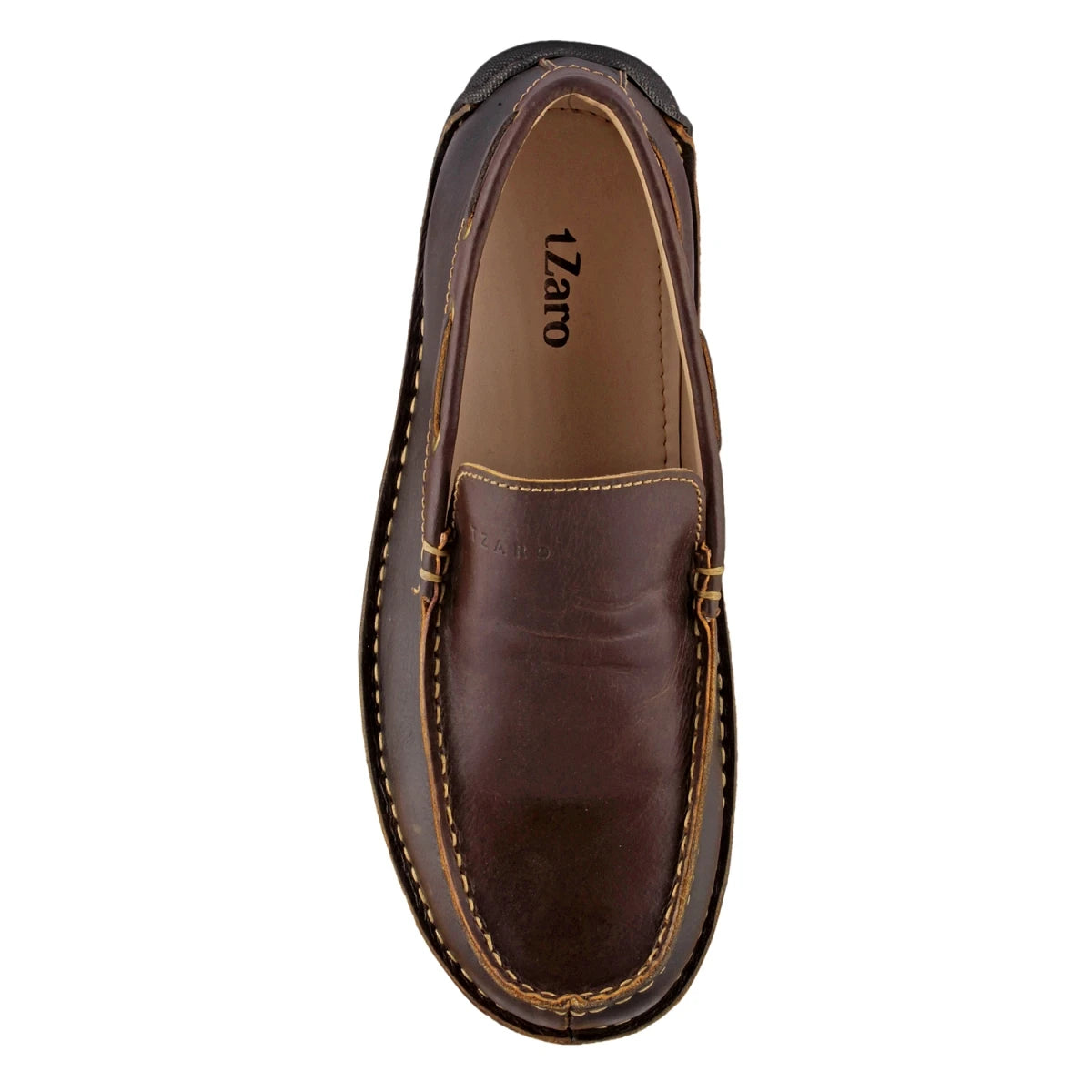 Pure Leather Brown & Black Stitch Down Boat Shoe - Bravia, DM5519BLOP