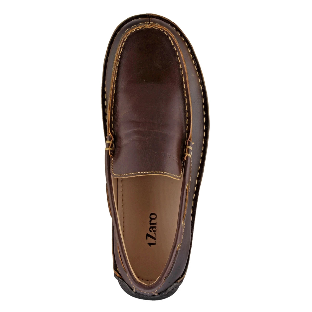 Pure Leather Brown & Black Stitch Down Boat Shoe - Bravia, DM5519BLOP