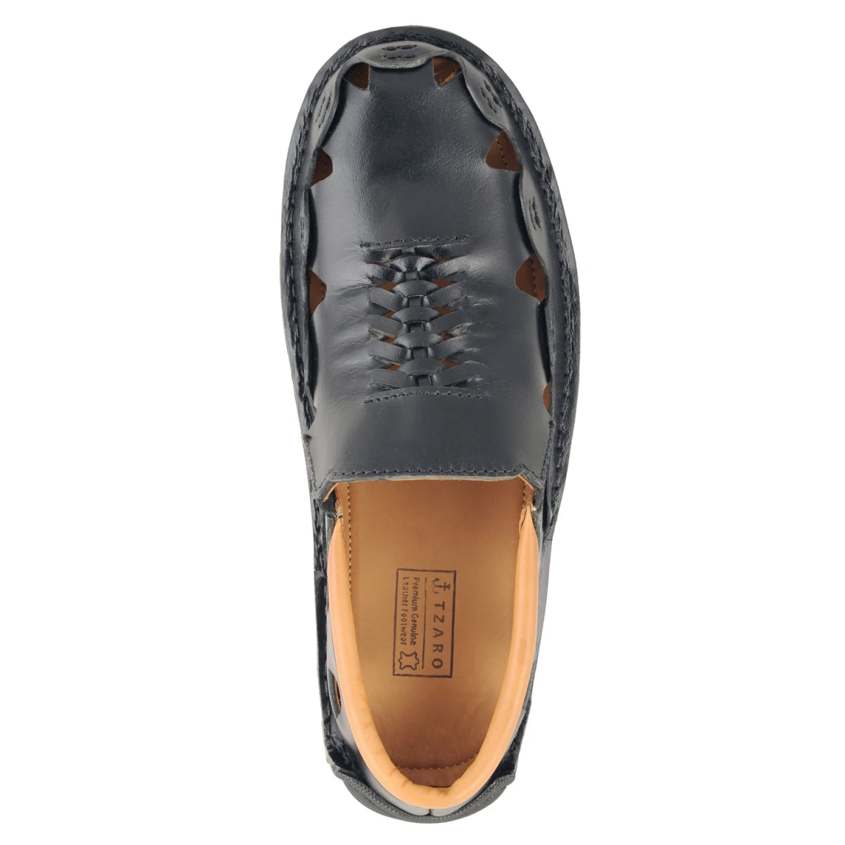 Pure Leather Black Sandal, with Driving Shoe Sole - Transformer, DMRONBLK25