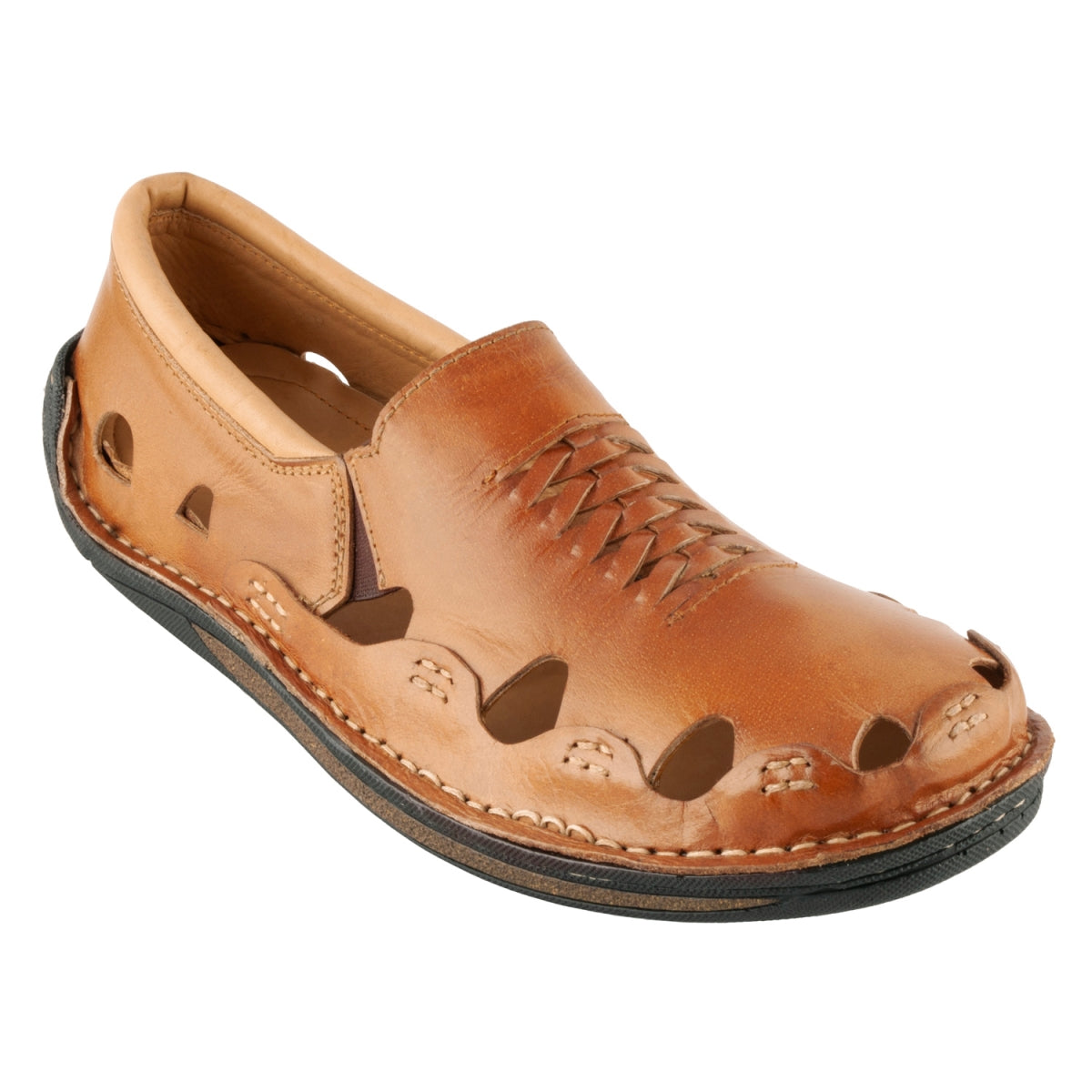 brown leather sandal