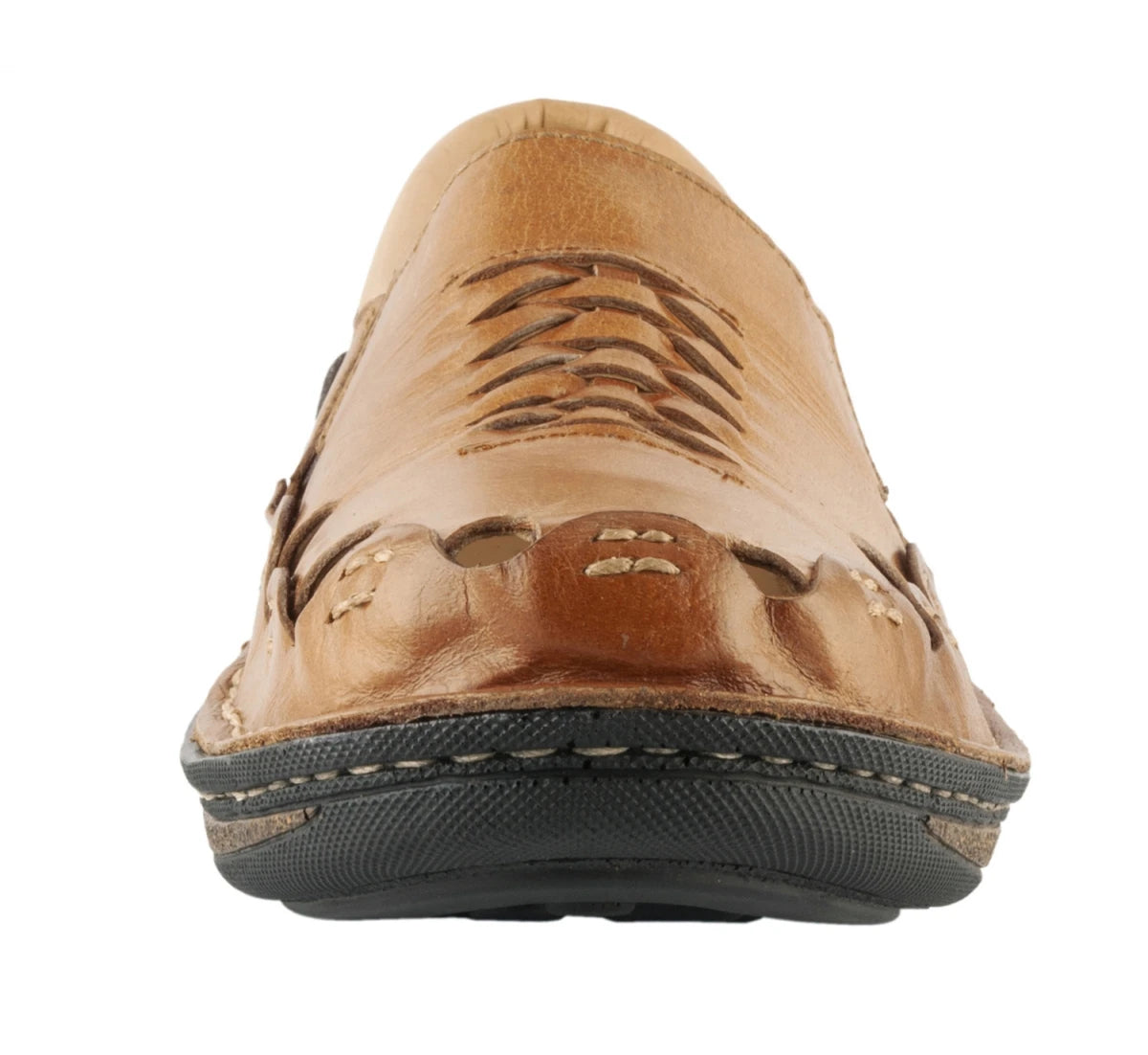 Pure Leather Tan Sandal, with Driving Shoe Sole - Transformer, DMRONBRW24