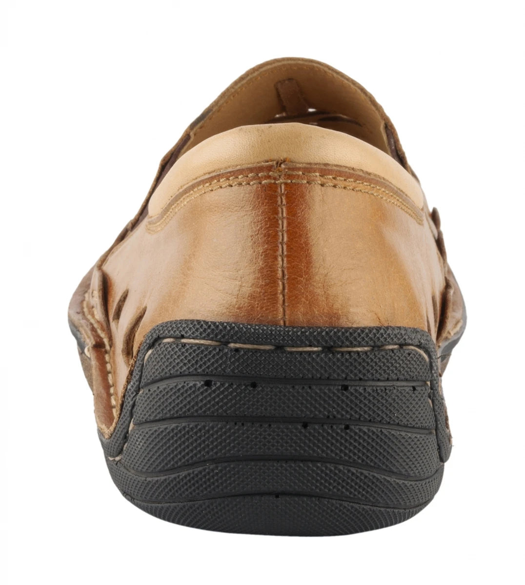 Pure Leather Tan Sandal, with Driving Shoe Sole - Transformer, DMRONBRW24