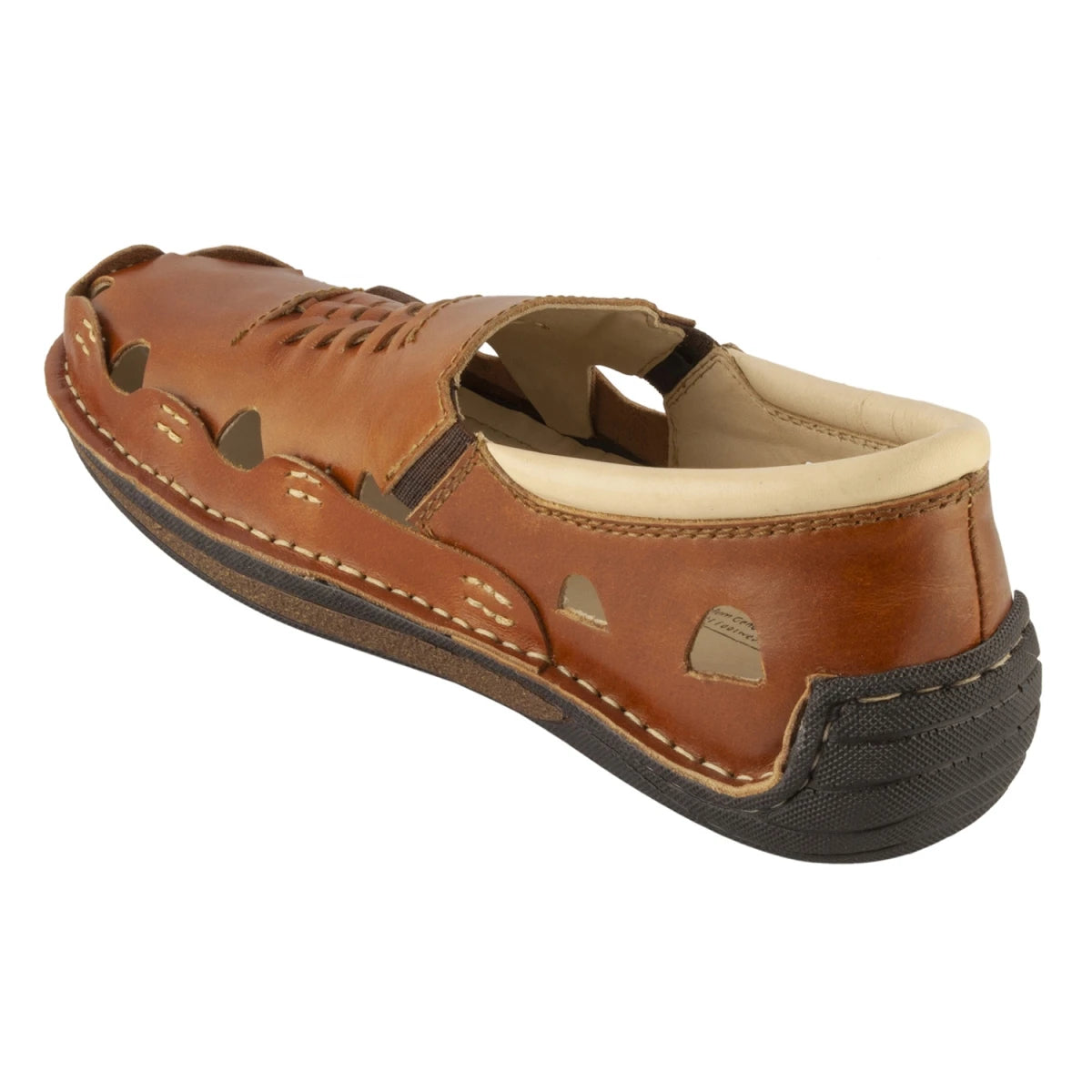 Pure Leather Tan Sandal, with Driving Shoe Sole - Transformer, DMRONTAN23