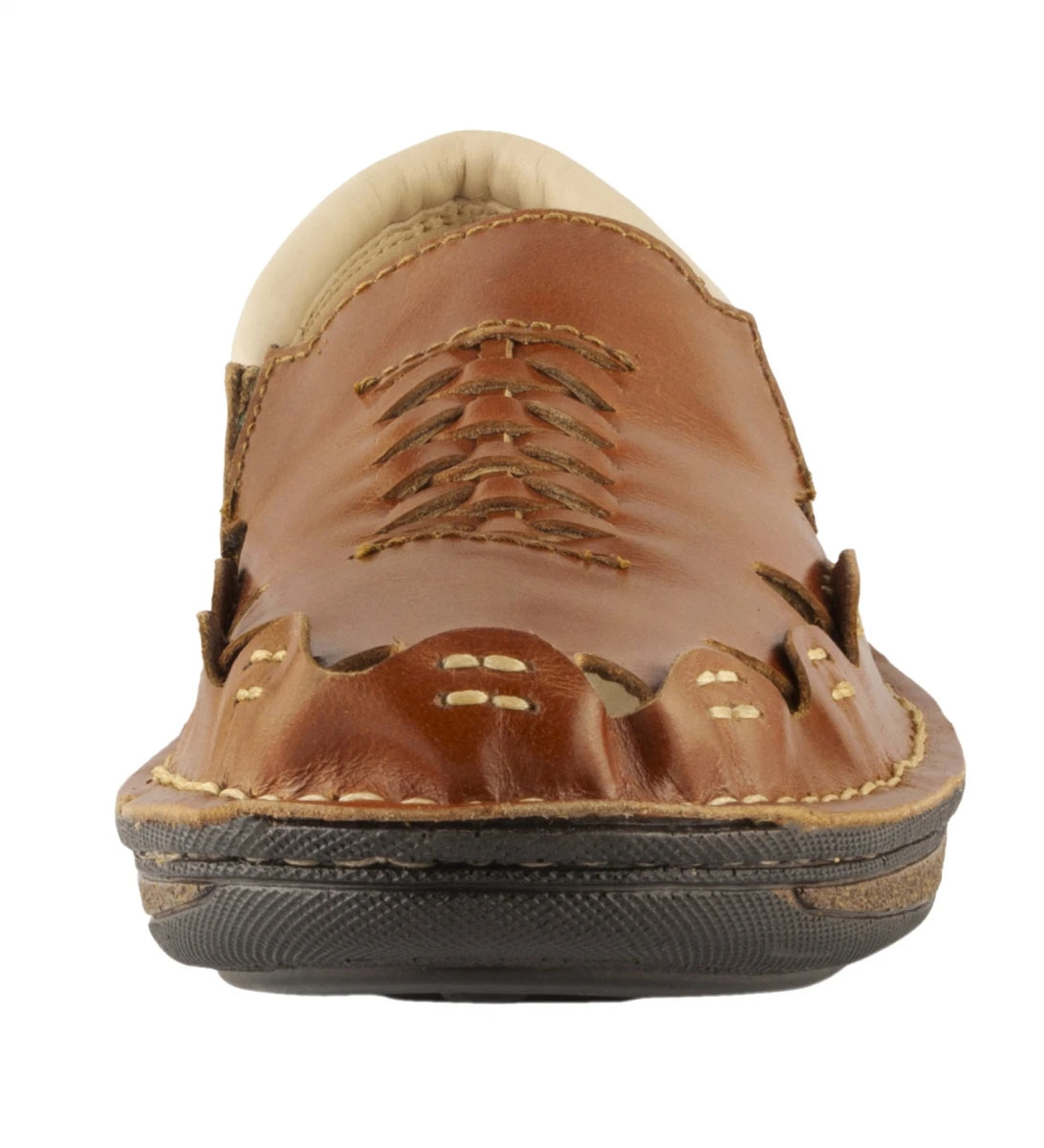 Pure Leather Tan Sandal, with Driving Shoe Sole - Transformer, DMRONTAN23