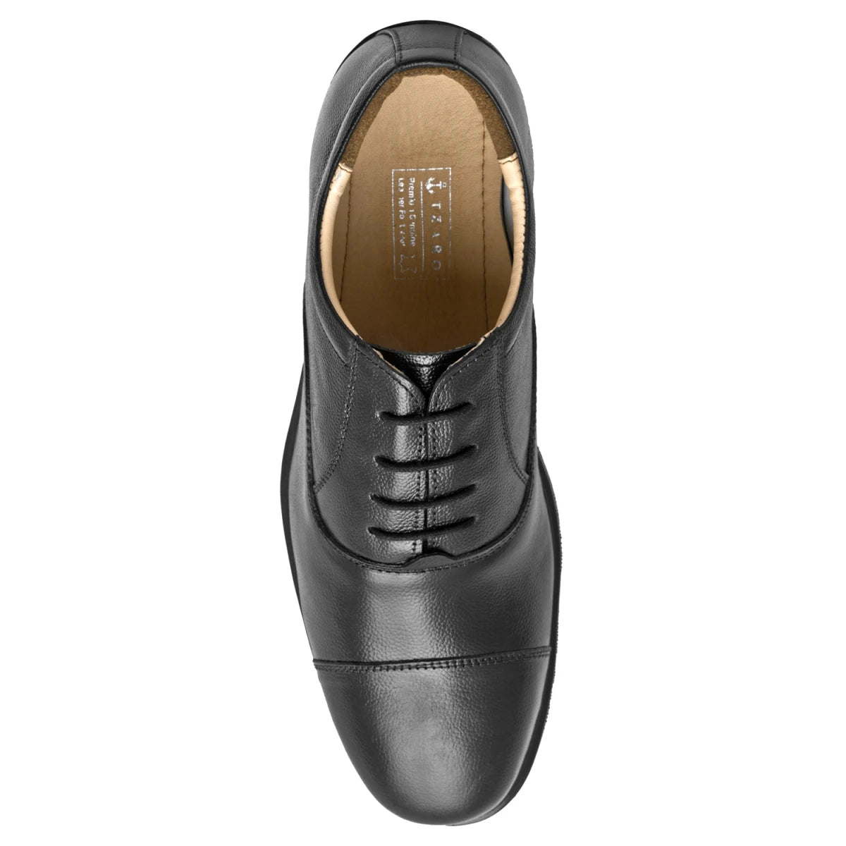 Pure Leather Black Oxford Shoes - Mr. Banker (Grainy Finish), ENBLK2411GN