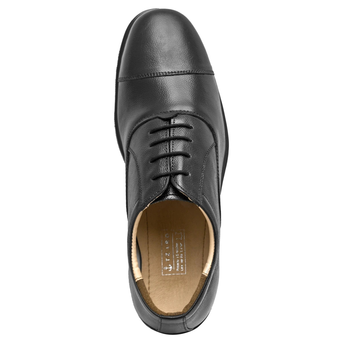 Pure Leather Black Oxford Shoes - Mr. Banker (Grainy Finish), ENBLK2411GN
