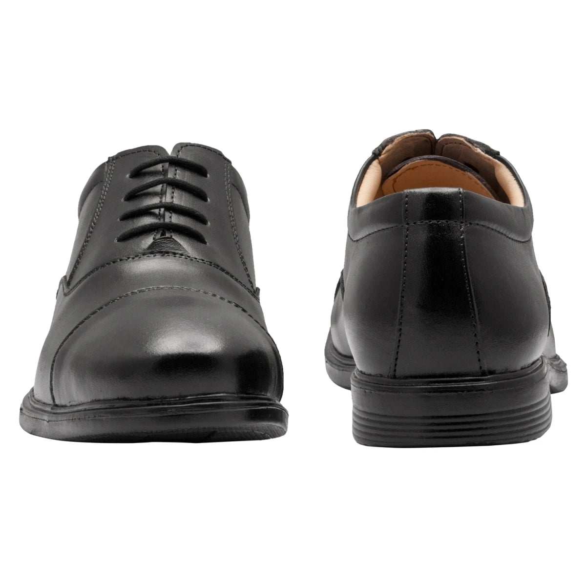 Pure Leather Black Oxford Shoes - Mr. Banker (Smooth Finish), ENGBLK2401