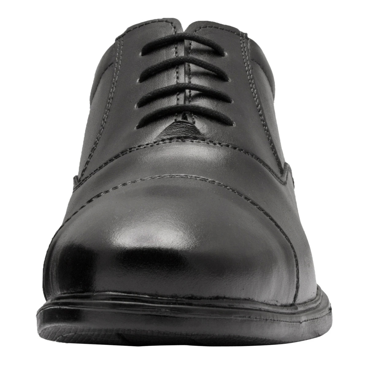 Pure Leather Black Oxford Shoes - Mr. Banker (Smooth Finish), ENGBLK2401