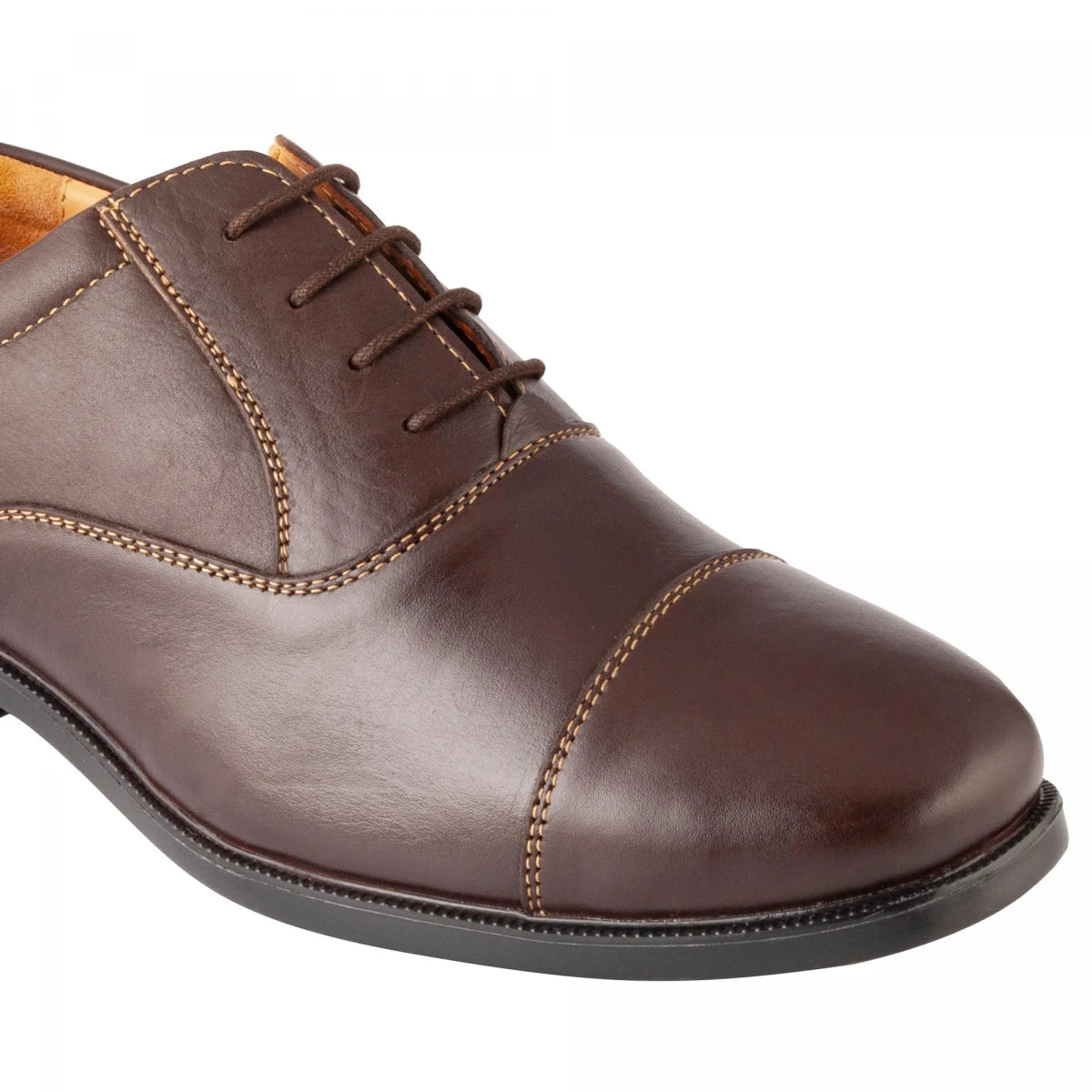 Pure Leather Chocolate Color Oxford Shoes - Earl Gray , ENGCHC2402