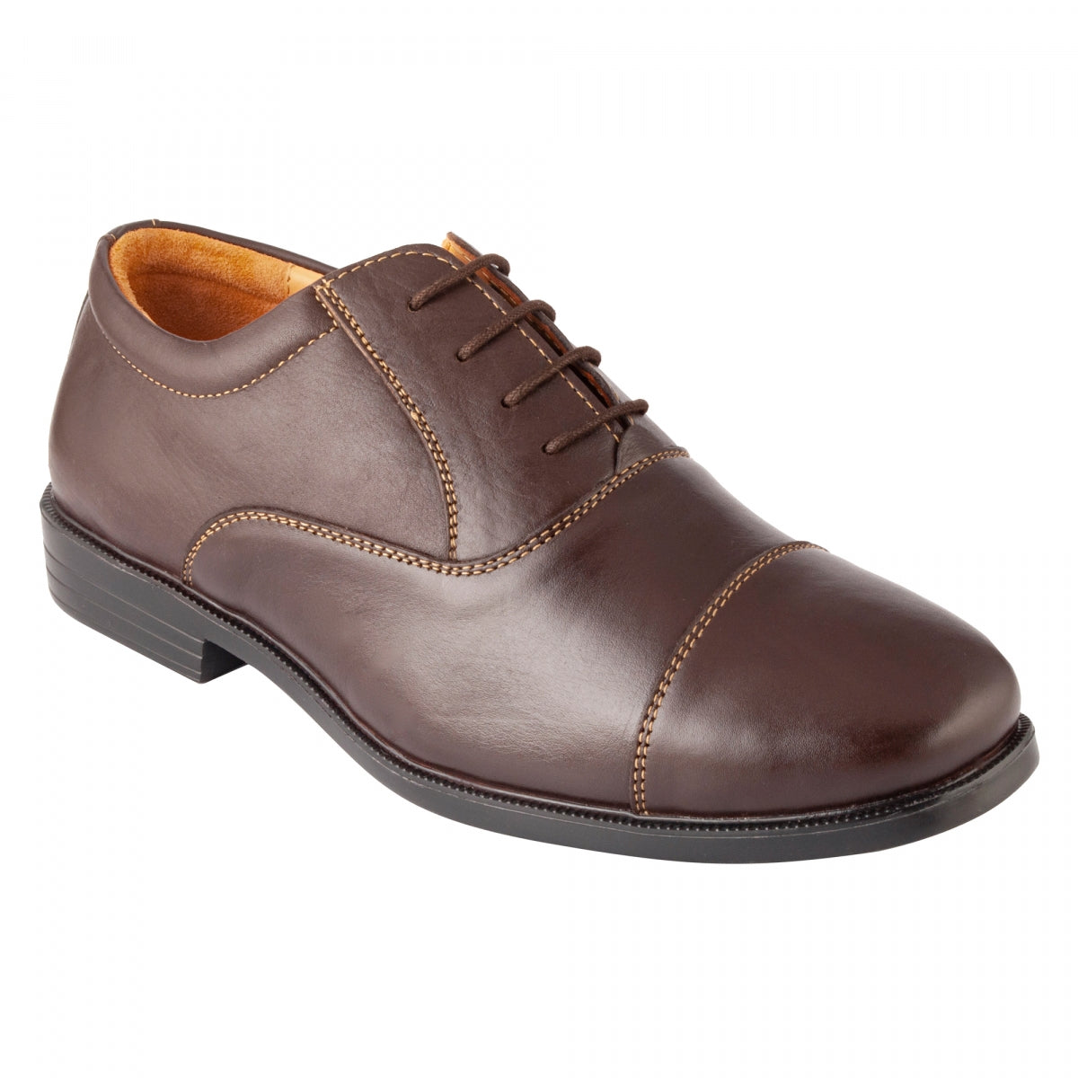 Pure Leather Chocolate Color Oxford Shoes - Earl Gray , ENGCHC2402