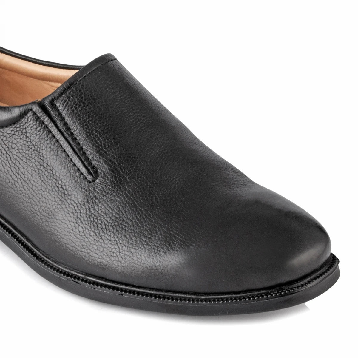Pure Leather Formal Black Slip-on Shoes - Mr. Slipon, FREMC2423