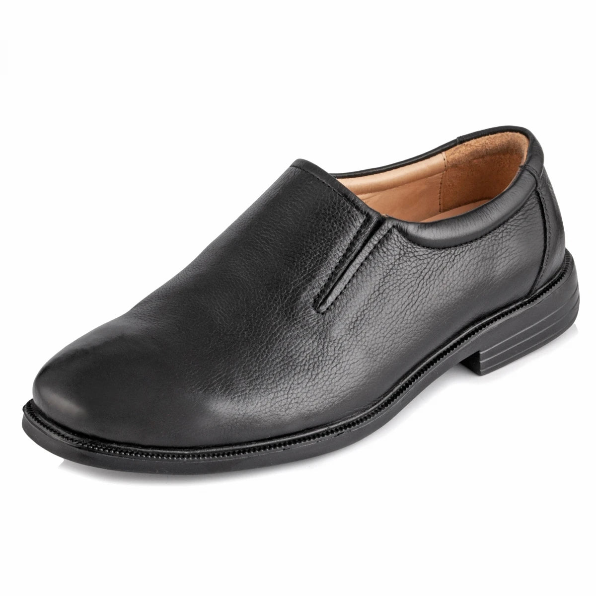 Pure Leather Formal Black Slip-on Shoes - Mr. Slipon, FREMC2423