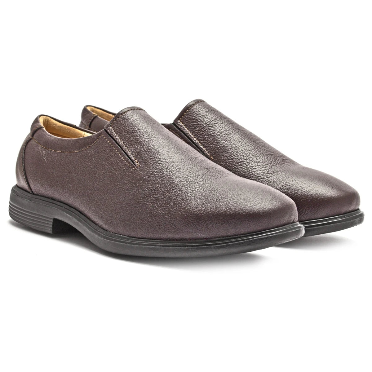Pure Leather Chocolate Color Slip-On Formal Shoe - Choco-Geneva, FREMC2424CHC