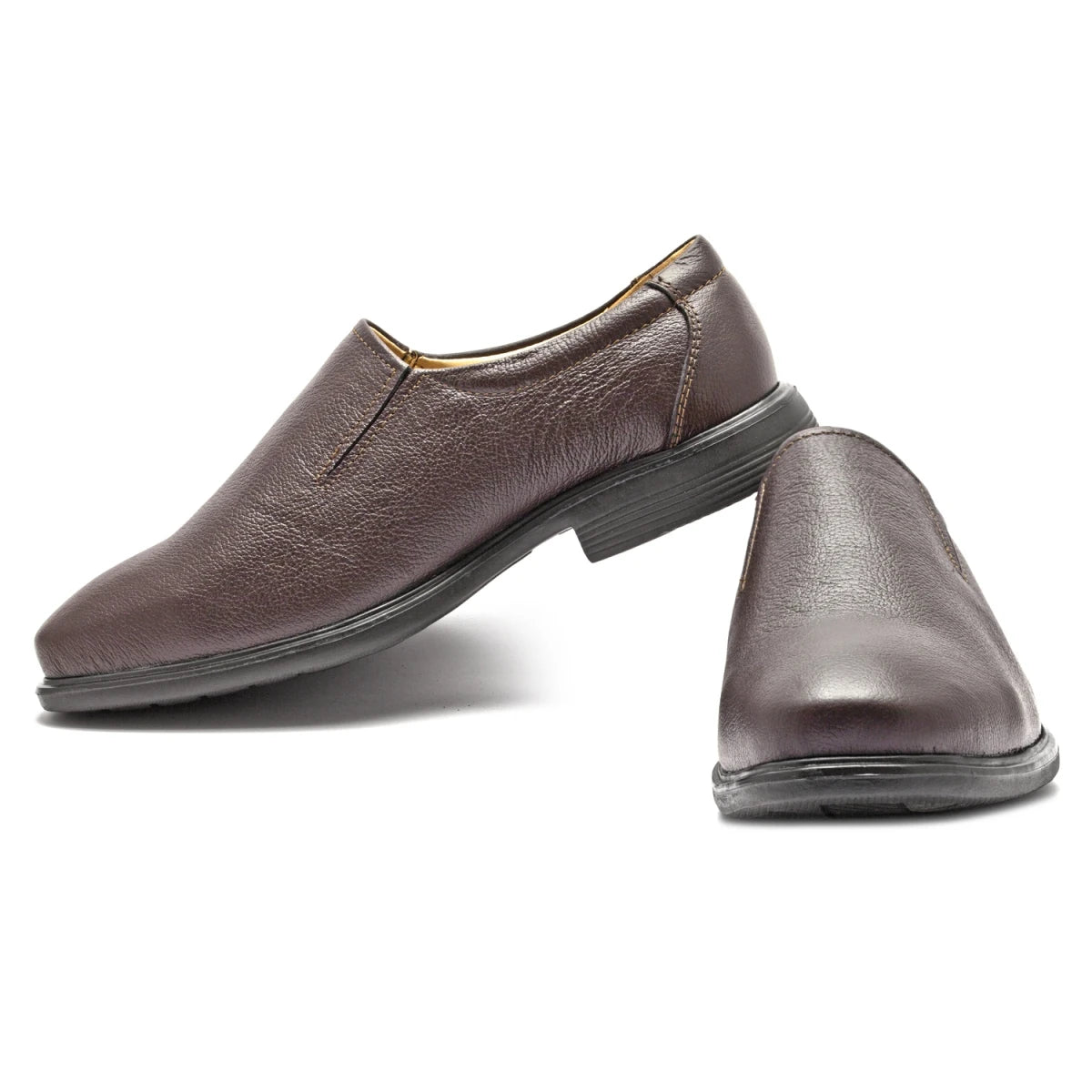 Pure Leather Chocolate Color Slip-On Formal Shoe - Choco-Geneva, FREMC2424CHC