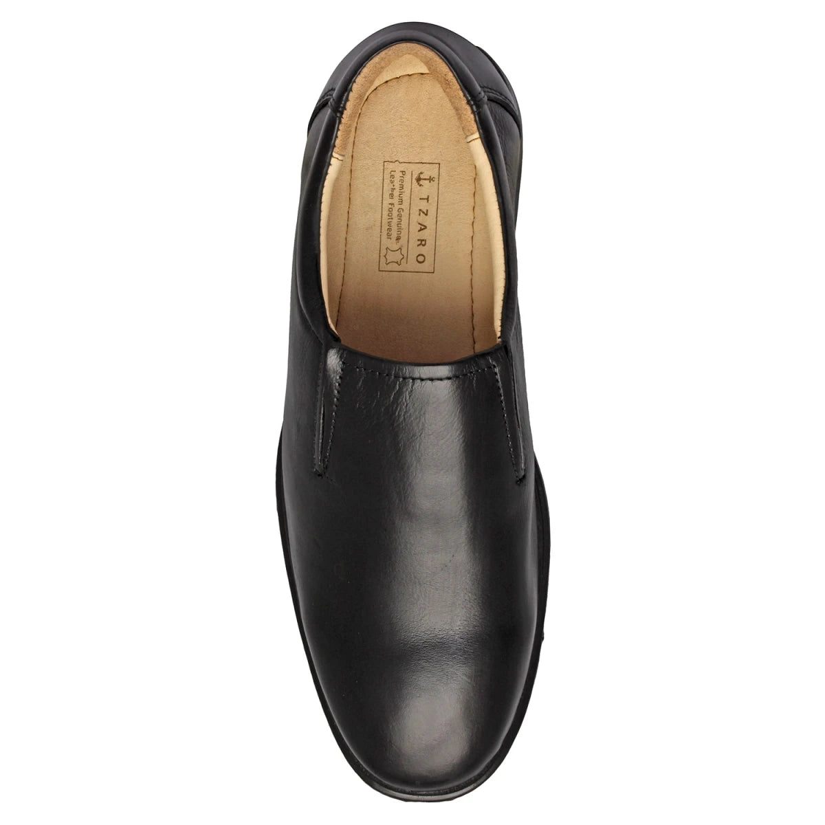 Pure Leather Black Formal Slip-on Shoes - SM Sam (Smooth Finish), FRMC24223SG