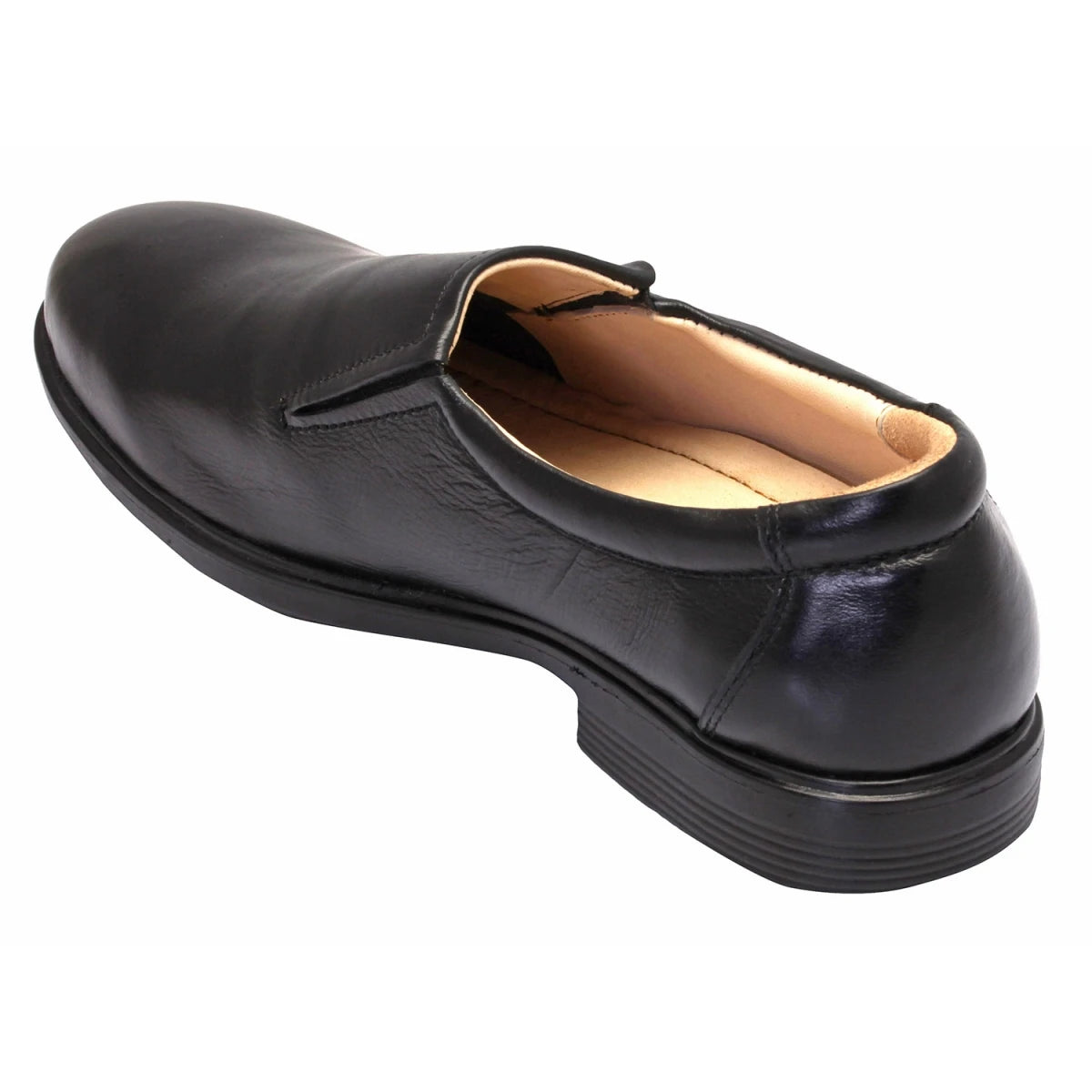 Pure Leather Black Formal Slip-on Shoes - SM Sam (Smooth Finish), FRMC24223SG
