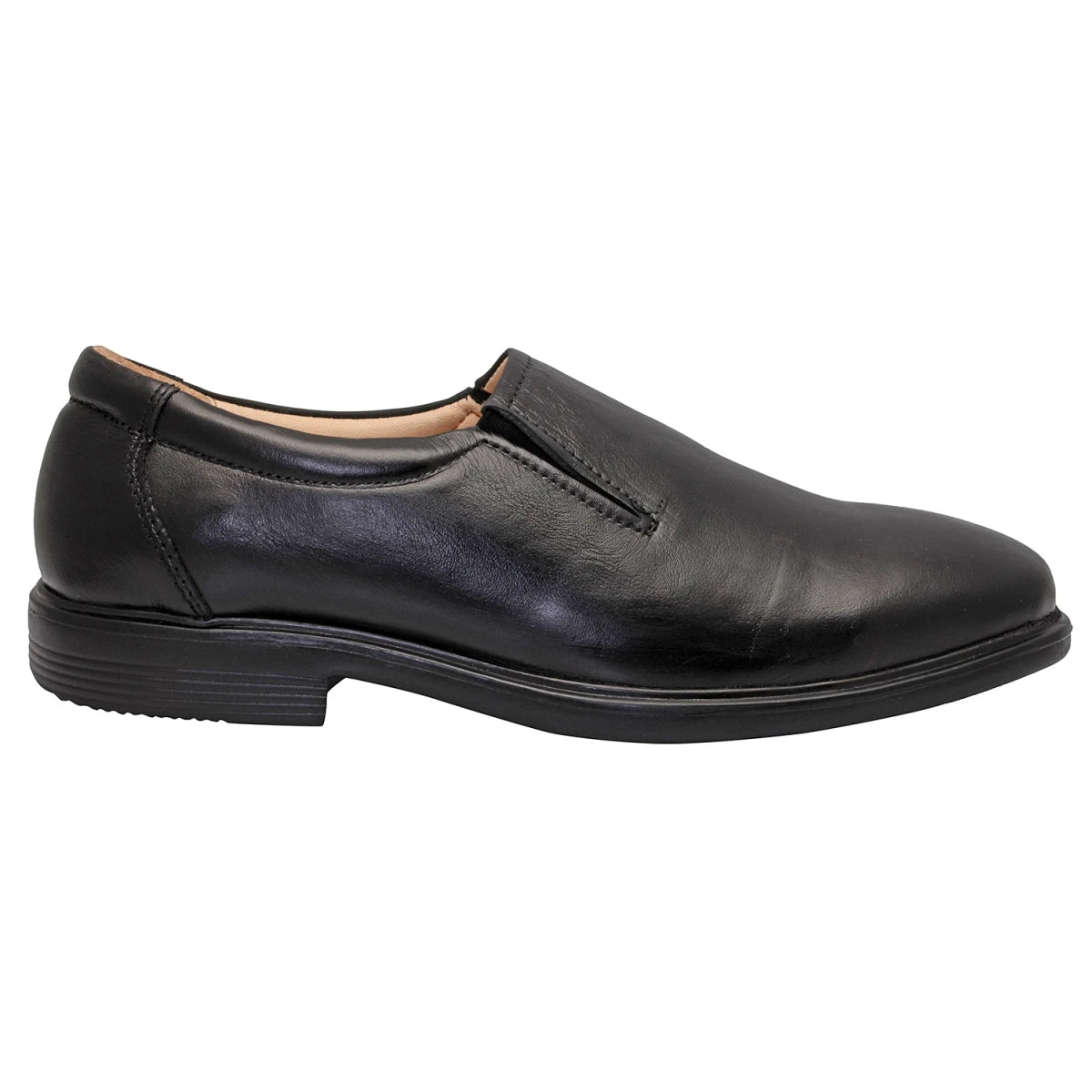 Pure Leather Black Formal Slip-on Shoes - SM Sam (Smooth Finish), FRMC24223SG