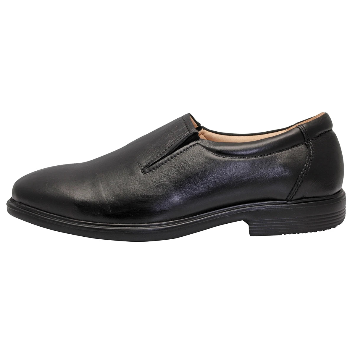 Pure Leather Black Formal Slip-on Shoes - SM Sam (Smooth Finish), FRMC24223SG