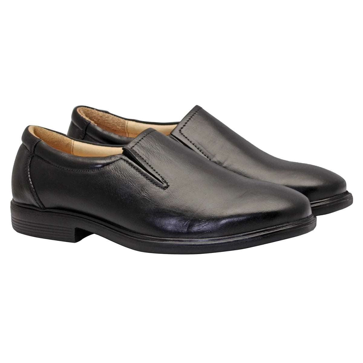 Pure Leather Black Formal Slip-on Shoes - SM Sam (Smooth Finish), FRMC24223SG