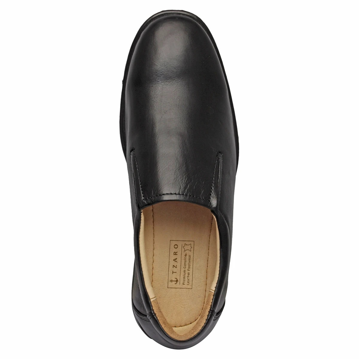 Pure Leather Black Formal Slip-on Shoes - SM Sam (Smooth Finish), FRMC24223SG
