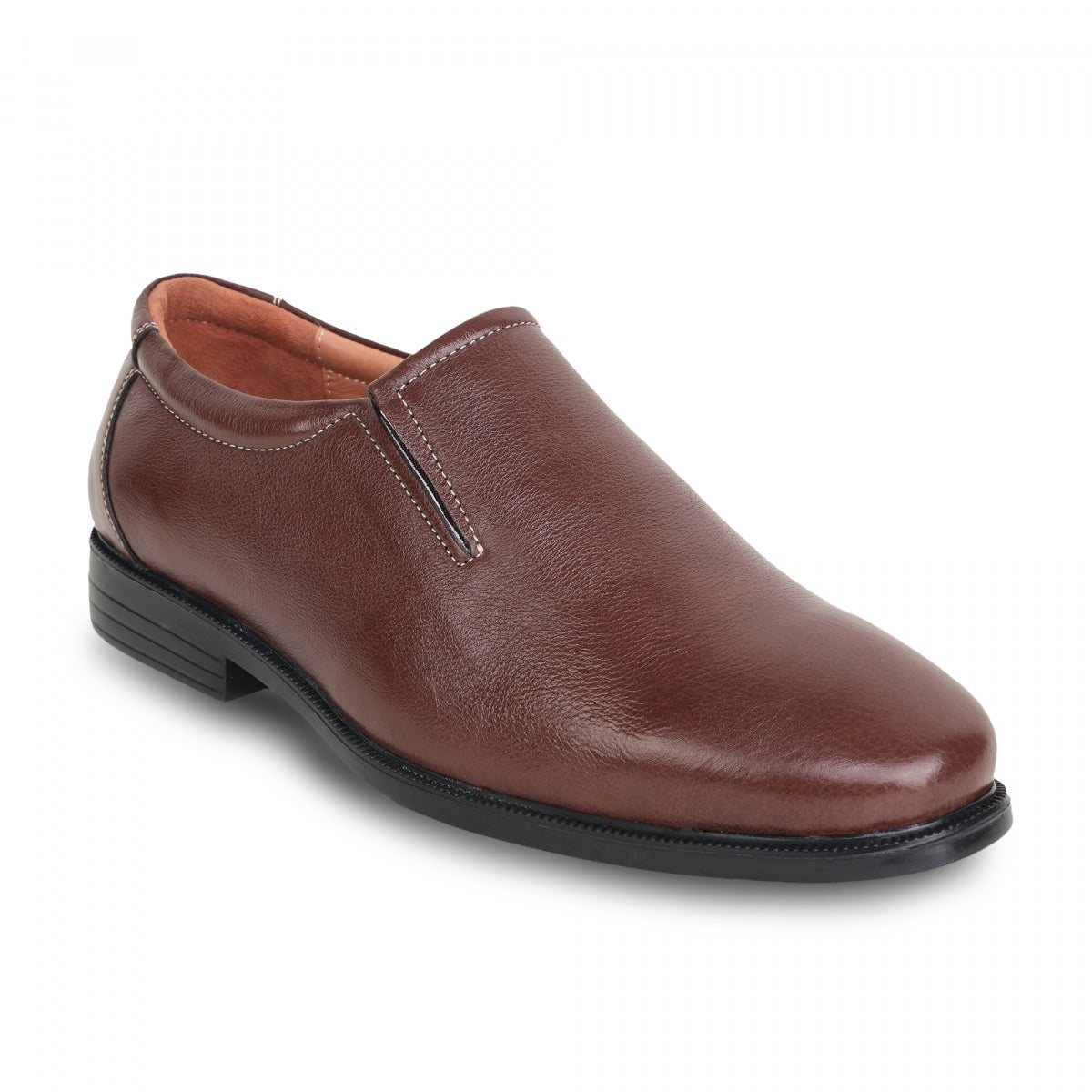 Pure Leather, Super-Light, Cherry Color Formal Slip-on Shoe- FRRP2425CHBR