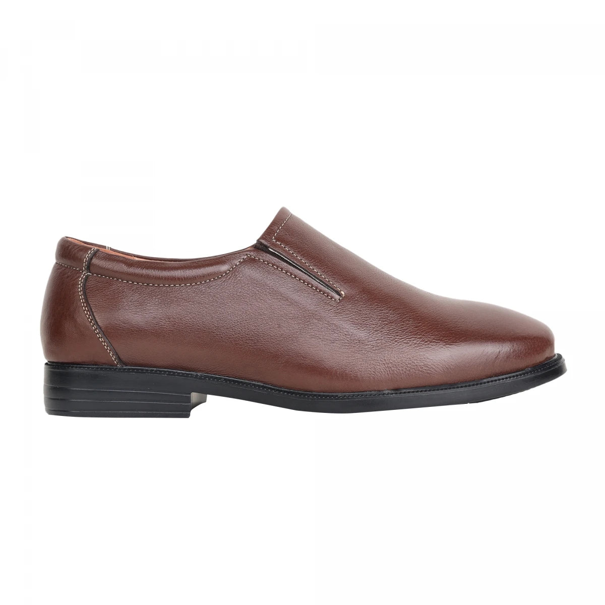Pure Leather, Super-Light, Cherry Color Formal Slip-on Shoe- FRRP2425CHBR