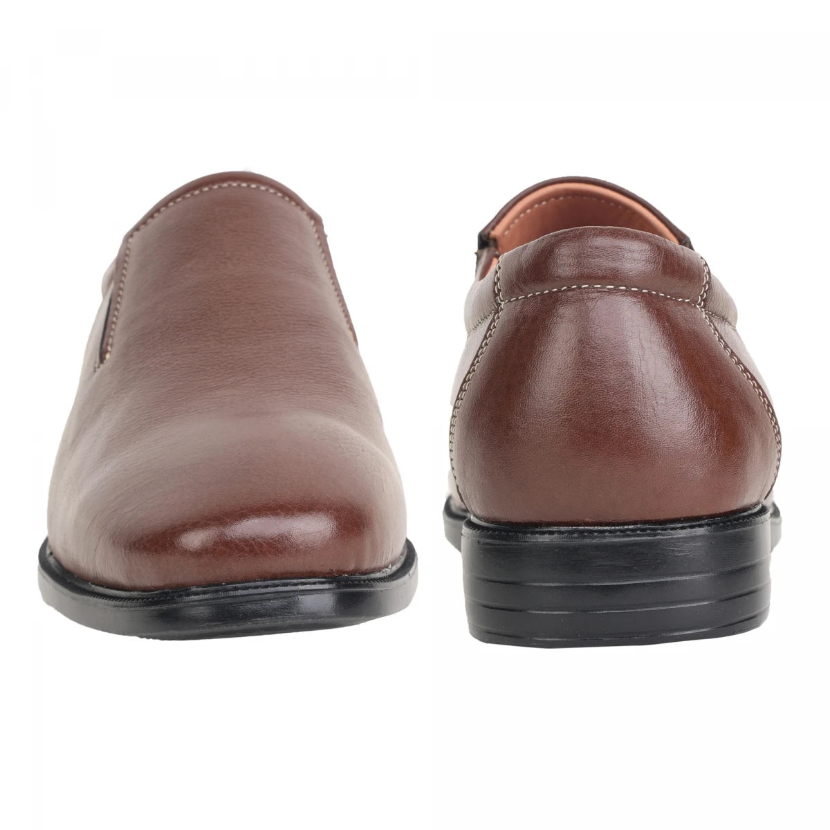 Pure Leather, Super-Light, Cherry Color Formal Slip-on Shoe- FRRP2425CHBR
