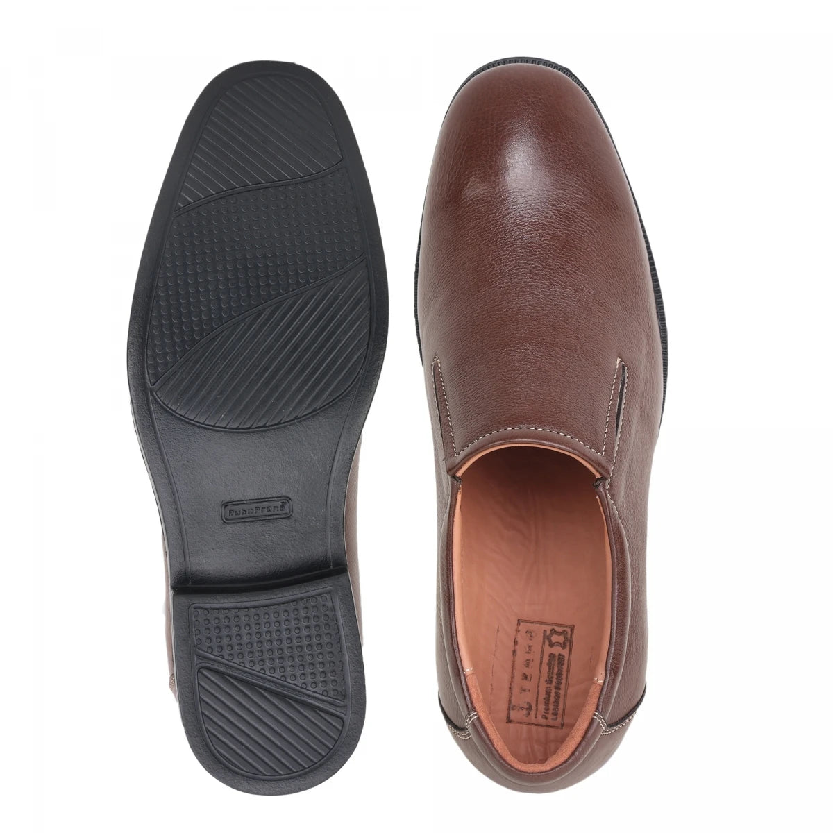Pure Leather, Super-Light, Cherry Color Formal Slip-on Shoe- FRRP2425CHBR