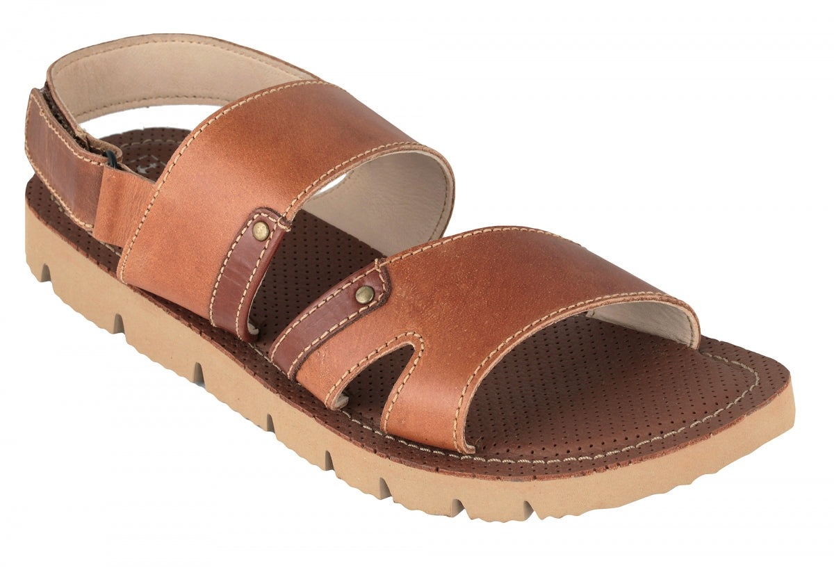 Pure Leather, Super-light, Sandal - Humming-Bird (Dark-Tan), HB601TNGR