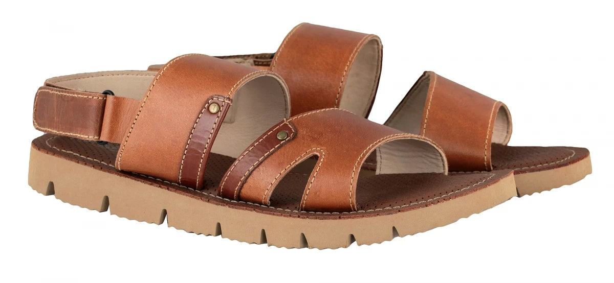 Pure Leather, Super-light, Sandal - Humming-Bird (Dark-Tan), HB601TNGR