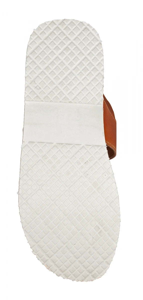 Pure Leather, Super-light, Sandal - Humming-Bird (Tan with White), HB602TNWH