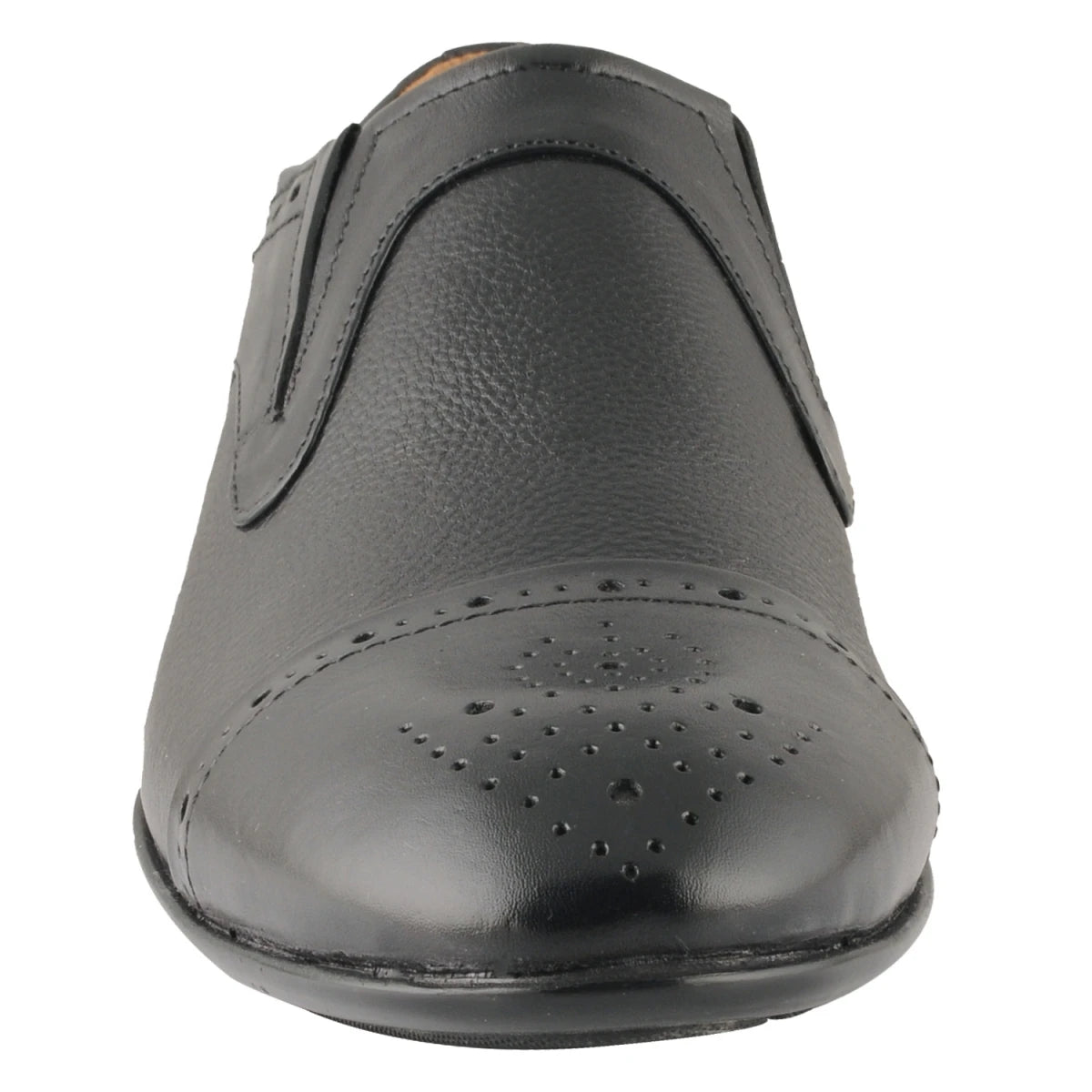 Pure Leather Formal Black Slip-on Shoe with Rubber Sole – Holay362