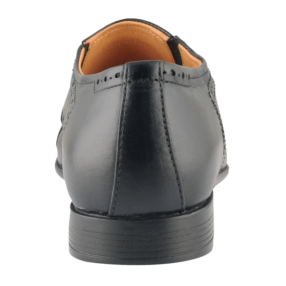 Pure Leather Formal Black Slip-on Shoe with Rubber Sole – Holay362