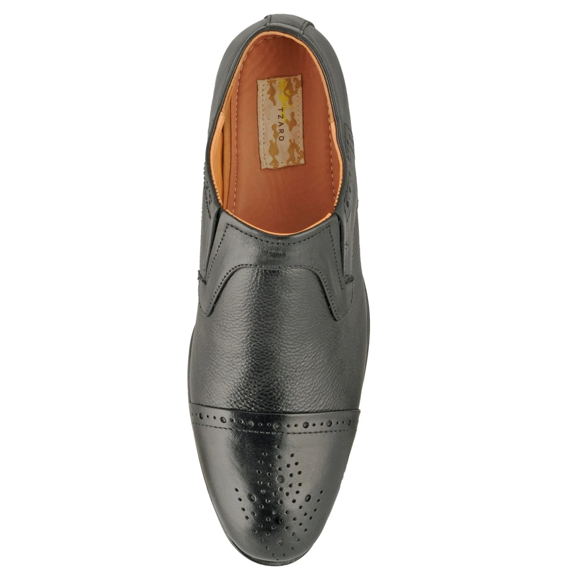 Pure Leather Formal Black Slip-on Shoe with Rubber Sole – Holay362
