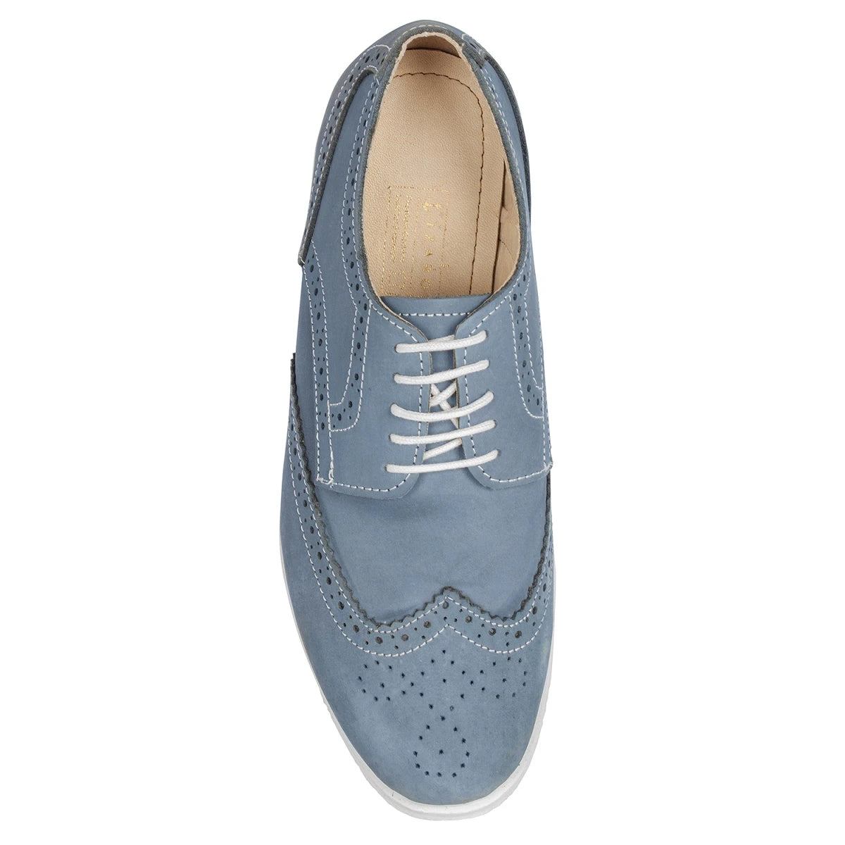 Pure Leather Super-Light Sky Blue Brogues - Gimlet (Sky Blue) ICNNBL2202BRG