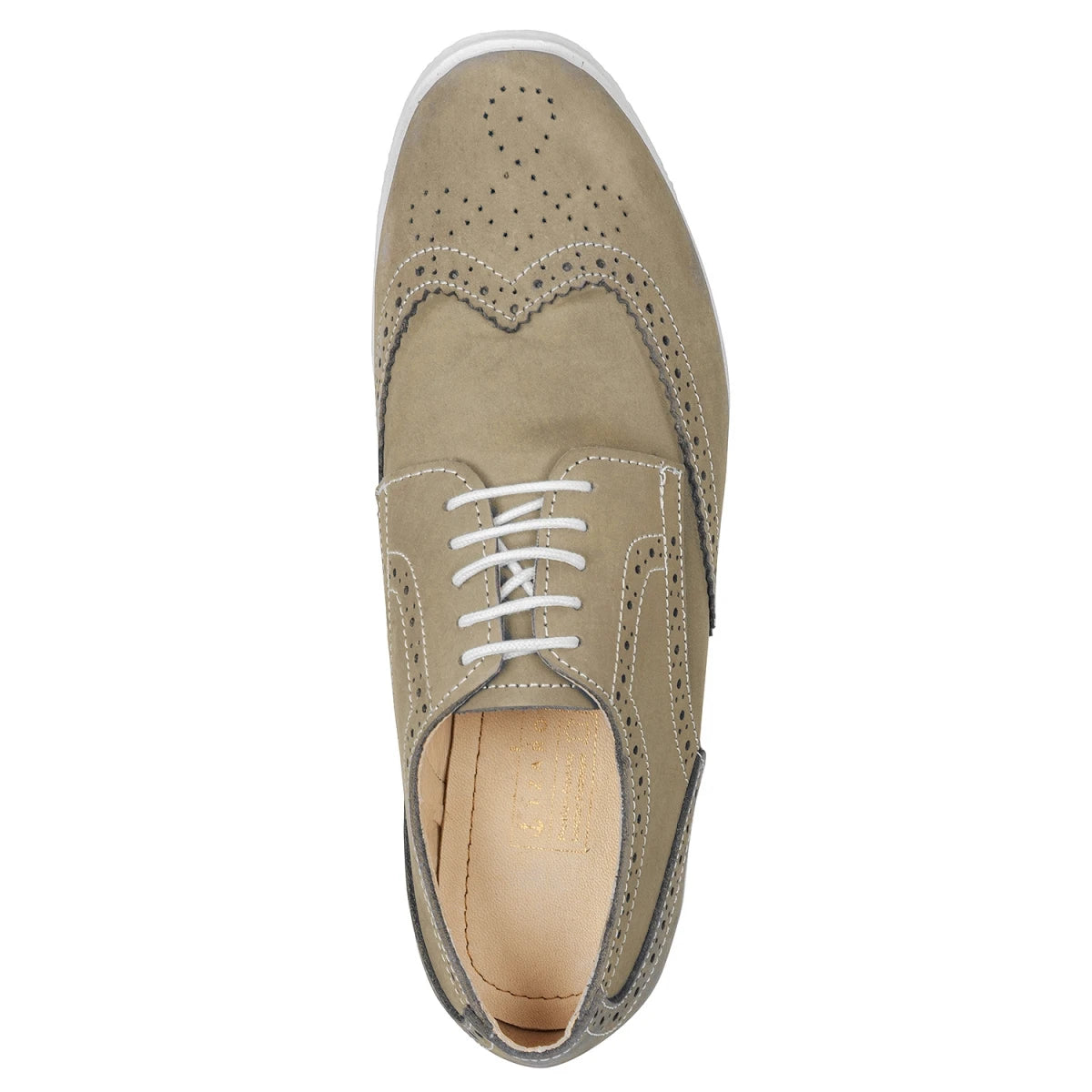 Pure Leather Super-Light Olive Green Brogues - Gimlet (Olive-Green), ICNNOL2203BRG
