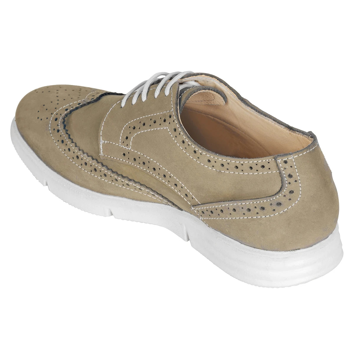 Pure Leather Super-Light Olive Green Brogues - Gimlet (Olive-Green), ICNNOL2203BRG